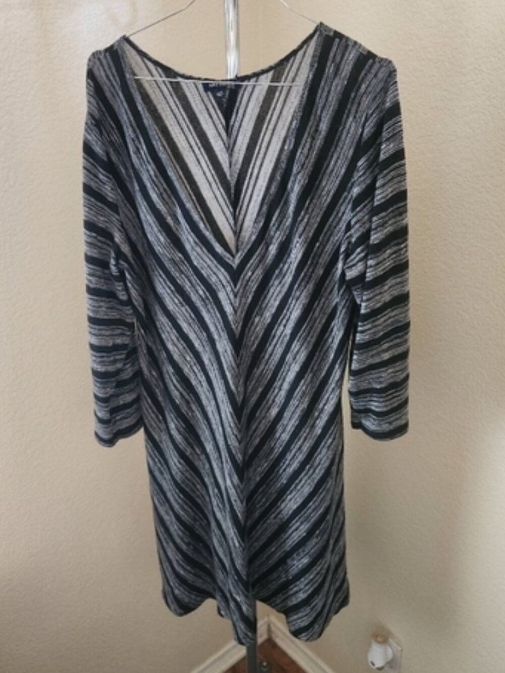 Max Edition Petite Striped Long Sleeve Dress